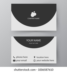 Modern presentation card with company logo. Vector business card template. Visiting card for business and personal use.  Vector illustration design.