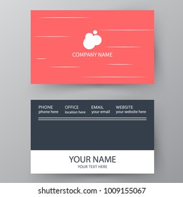 Modern presentation card with company logo. Vector business card template. Visiting card for business and personal use.  Vector illustration design.