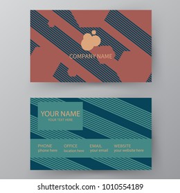 Modern presentation card with company logo. Vector business card template. Visiting card for business and personal use.  Vector illustration design.