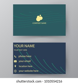 Modern presentation card with company logo. Vector business card template. Visiting card for business and personal use.  Vector illustration design.