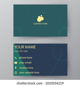 Modern presentation card with company logo. Vector business card template. Visiting card for business and personal use.  Vector illustration design.