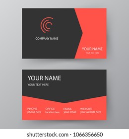 Modern presentation card with company logo. Vector business card template. Visiting card for business and personal use.  Vector illustration design.