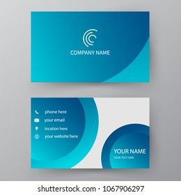 Modern presentation card with company logo. Vector business card template. Visiting card for business and personal use.  Vector illustration design.
