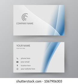 Modern presentation card with company logo. Vector business card template. Visiting card for business and personal use.  Vector illustration design.