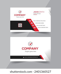 Modern presentation card with company logo. Vector business card template. Visiting card for business and personal use. Vector illustration design.
