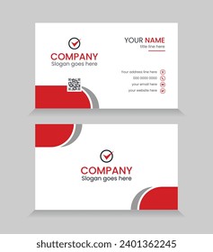 Modern presentation card with company logo. Vector business card template. Visiting card for business and personal use. 