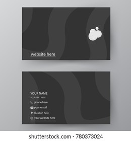 Modern presentation card with company logo. Vector business card template. Visiting card for business and personal use.  Vector illustration design.