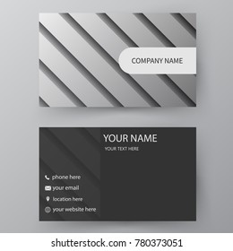 Modern presentation card with company logo. Vector business card template. Visiting card for business and personal use.  Vector illustration design.