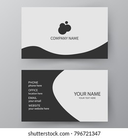 Modern presentation card with company logo. Vector business card template. Visiting card for business and personal use.  Vector illustration design.
