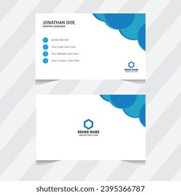 Modern presentation card. double sided business card design template. horizontal simple clean template vector design, layout in rectangle size. Vector illustration design.