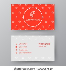 Modern presentation card. Vector business card. Visiting card for business and personal use.  Vector illustration design.