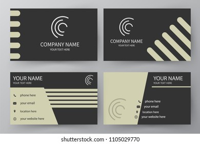 Modern presentation card. Vector business card. Visiting card for business and personal use.  Vector illustration design.