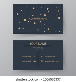 Modern presentation card. Vector business card. Visiting card for business and personal use.  Vector illustration design.