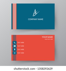 Modern presentation card. Vector business card. Visiting card for business and personal use.  Vector illustration design.