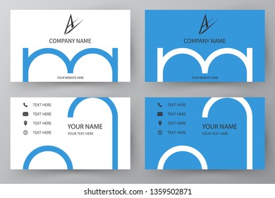 Modern presentation card. Vector business card. Visiting card for business and personal use.  Vector illustration design.