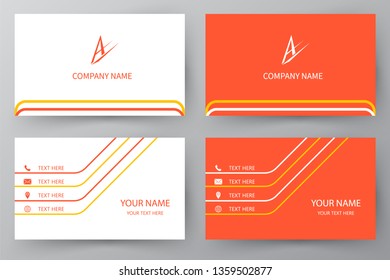 Modern presentation card. Vector business card. Visiting card for business and personal use.  Vector illustration design.