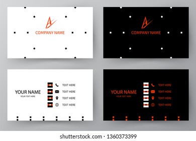 Modern presentation card. Vector business card. Visiting card for business and personal use.  Vector illustration design.