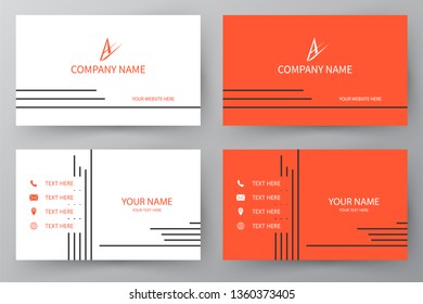 Modern presentation card. Vector business card. Visiting card for business and personal use.  Vector illustration design.