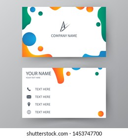 Modern presentation card. Vector business card. Visiting card for business and personal use.  Vector illustration design.