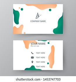 Modern presentation card. Vector business card. Visiting card for business and personal use.  Vector illustration design.