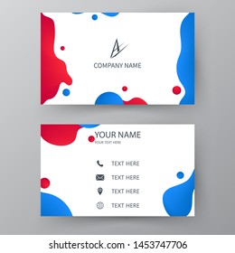 Modern presentation card. Vector business card. Visiting card for business and personal use.  Vector illustration design.