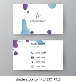 Modern presentation card. Vector business card. Visiting card for business and personal use.  Vector illustration design.