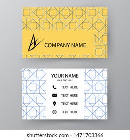 Modern presentation card. Vector business card. Visiting card for business and personal use.  Vector illustration design.