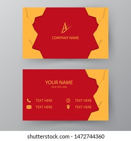 Modern presentation card. Vector business card. Visiting card for business and personal use.  Vector illustration design.
