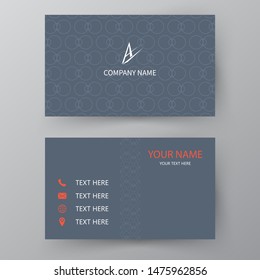 Modern presentation card. Vector business card. Visiting card for business and personal use.  Vector illustration design.
