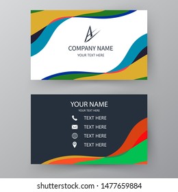 Modern presentation card. Vector business card. Visiting card for business and personal use.  Vector illustration design.