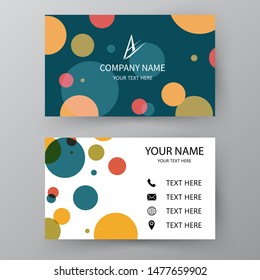Modern presentation card. Vector business card. Visiting card for business and personal use.  Vector illustration design.