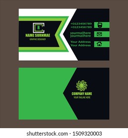Modern presentation card. Vector business card. Visiting card for business and personal use. Vector illustration design.