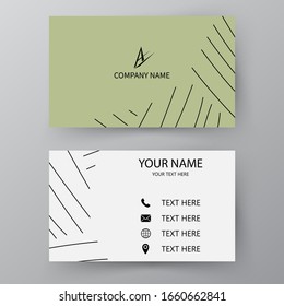 Modern presentation card. Vector business card. Visiting card for business and personal use.  Vector illustration design.