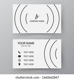 Modern presentation card. Vector business card. Visiting card for business and personal use.  Vector illustration design.