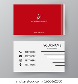 Modern presentation card. Vector business card. Visiting card for business and personal use.  Vector illustration design.