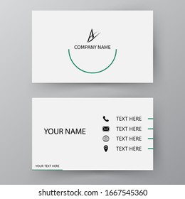 Modern presentation card. Vector business card. Visiting card for business and personal use.  Vector illustration design.