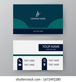 Modern presentation card. Vector business card. Visiting card for business and personal use.  Vector illustration design.