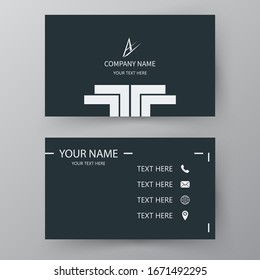 Moderne Präsentationskarte. Visitenkarte der Vektorillustration. Visitenkarte für geschäftliche und private Zwecke. Vektorillustration-Illustrationsdesign.