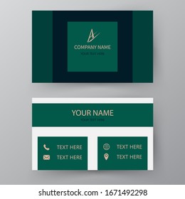 Modern presentation card. Vector business card. Visiting card for business and personal use.  Vector illustration design.