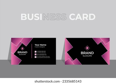 Modern presentation card. Vector business card template. Visiting card for business and personal use. Vector illustration design. Creative and modern business card template.