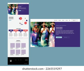 Modern presentation with data graphs and HUD diagrams, clean and simple app interface. Vector abstract modern web UI design.Nyepi Balinese Day of Silence Concept with Gate and Temple Vector. Bali's