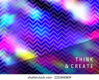 Plantilla vectorial holográfica de presentación moderna. La tarjeta de visita desdibujó el fondo holo. Fondo holográfico de gradiente fluorescente para la presentación.