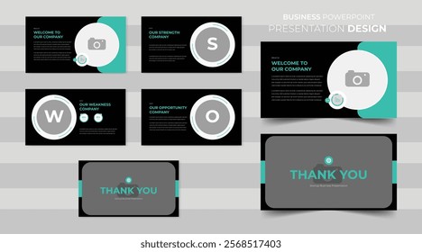 Modern Presentation Layout with Blue Elements. company power point presentation report Corporate Business power point presentation template power point slide.