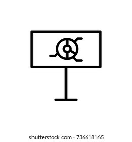 Modern presentation line icon. Premium pictogram isolated on a white background. Vector illustration. Stroke high quality symbol. Presentation icon in modern line style.