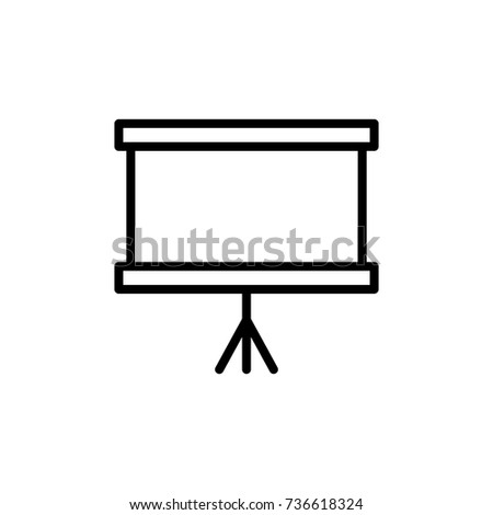 Modern presentation line icon. Premium pictogram isolated on a white background. Vector illustration. Stroke high quality symbol. Presentation icon in modern line style.