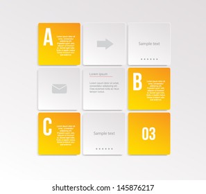 Modern presentation paper panel / banners, can be used for infographics, business design, step presentation, reports, progress design, number options or workflow layout. Clean style