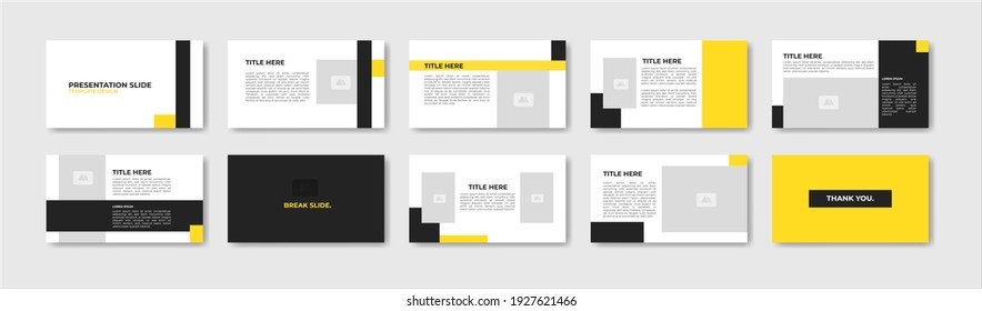 Modern presentation slide minimal design template vector illustration