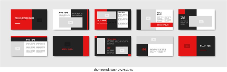 Modern presentation slide minimal design template vector illustration