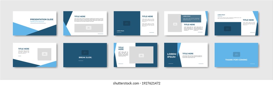 Modern presentation slide minimal design template vector illustration