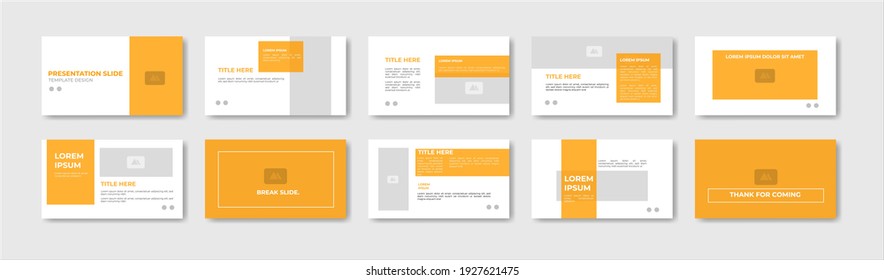 Modern presentation slide minimal design template vector illustration